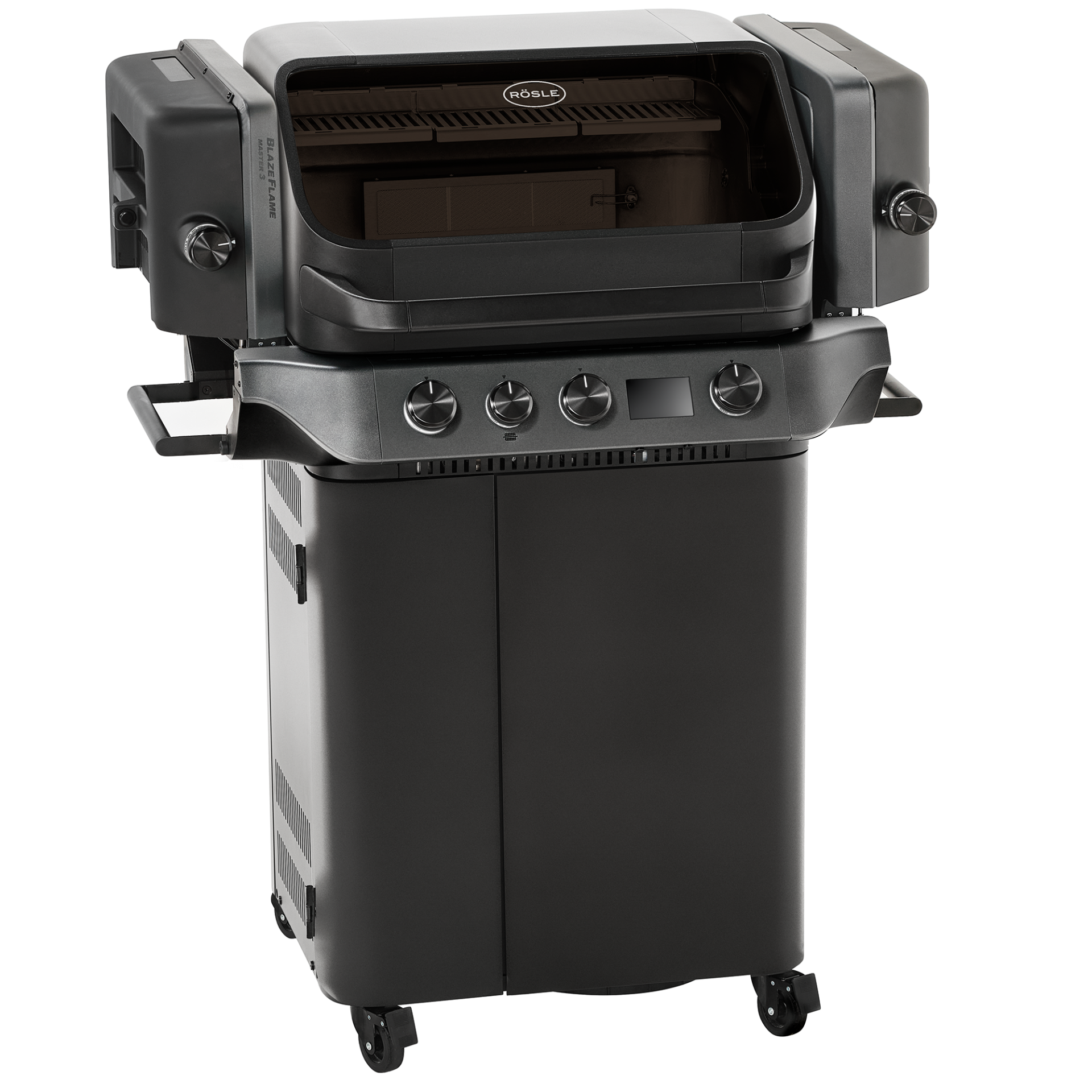 Rösle Blazeflame Master 3 detailansicht stauraum türen zu Rösle Blazeflame Master 3 detailansicht stauraum türen zu